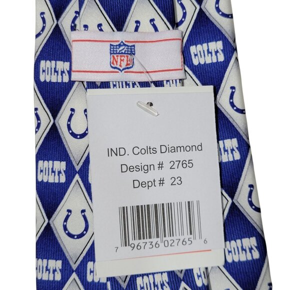Indianapolis Colts Necktie Silk Diamond Design Neck Tie Logo NFL Football NEW - Picture 5 of 10